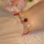 Buddha Stones Red Agate Cat Eye Braided String Confidence Bracelet Bracelet BS Red Agate&Red String(Bracelet Size 15+5cm)