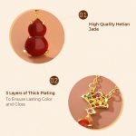 Buddha Stones 925 Sterling Silver Red Agate Gourd Auspicious Clouds Confidence Bracelet Necklace Pendant Earrings Set Bracelet Necklaces & Pendants BS 5