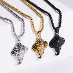 Buddha Stones Ganesh Ganpati Elephant Titanium Steel Protection Pendant Necklace Necklaces & Pendants BS 3