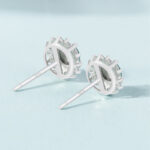 Buddha Stones 925 Sterling Silver Round Jade Luck Abundance Stud Earrings Earrings BS 3