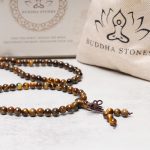Buddha Stones Tibetan 108 Natural Tiger Eye Gemstone Beads Prayer Mala Bracelet Necklace Bracelet BS 4