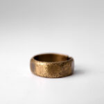 Buddha Stones Tibetan Simple Design Copper Brass Frosted Wealth Ring Ring BS 7