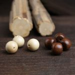 Buddha Stones Natural Abelia Biflora Wood Hetian Jade Bamboo Bead Warding Off Evil Spirits Bracelet Bracelet BS 6