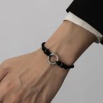 Buddha Stones 925 Sterling Silver Black Onyx Peace Buckle Protection Bracelet Bracelet BS 4