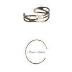 Buddha Stones Vintage Curved Copper Brass Wealth Adjustable Cuff Bracelet Bangle Bracelet Bangle BS 10