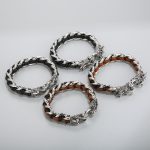 Buddha Stones Dragon Leather Titanium Steel Protection Luck Braided Bracelet Bracelet BS 16