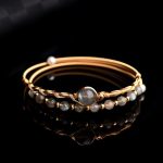 Buddha Stones Moonstone Healing Love Bracelet Bangle Bracelet Bangle BS 2
