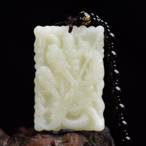 FengShui Lord Guan Protection Necklace Pendant (Extra 30% Off | USE CODE: FS30) Necklaces & Pendants BS White Jade