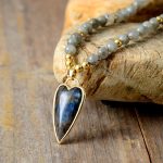 Buddha Stones Labradorite Support Healing Beaded Necklace Pendant Necklaces & Pendants BS 1
