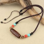Buddha Stones Tibetan Nine-Eye Dzi Bead Three-eyed Dzi Bead Protection String Necklaces Pendant Necklaces & Pendants BS Nine-Eye Dzi Bead