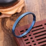 Buddha Stones Titanium Steel Blessing Bracelet Bangle Bracelet BS 8