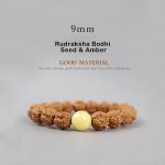 Buddhastoneshop Tibet Rudraksha Bodhi Seed Dzi Bead Amber Turquoise Wealth Bracelet