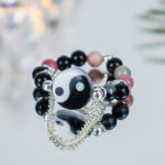 Buddha Stones Yin Yang Symbol Balance Luck Ring Ring BS 3