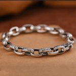 Buddha Stones Om Mani Padme Hum Double Dorje Copper Engraved Wisdom Bracelet Bracelet BS 5