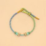 Buddha Stones Handmade Eight Thread Peace Knot Peach Blossom Knot Luck Rope Braided Bracelet Bracelet BS 4