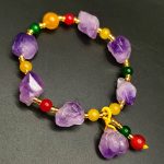 Buddha Stones Natural Amethyst Fortune Healing Bracelet Bracelet BS 2