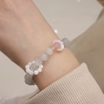 Buddha Stones 925 Sterling Silver Natural Amethyst Aquamarine Pink Crystal Cat's Eye Healing Crescent Moon Bracelet Bracelet BS 20