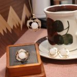 Buddha Stones 925 Sterling Silver Plated Gold Posts Hetian White Jade Tridacna Stone Camellia Flower Luck Necklace Pendant Ring Earrings Bracelet Necklaces & Pendants BS 1