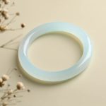 Buddha Stones Natural Aquamarine Blessing Serenity Bangle Bracelet Bracelet Bangle BS 5