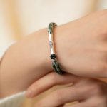 Buddha Stones 925 Sterling Silver Bamboo Reincarnation Knot Luck Protection String Bracelet Bracelet BS 2
