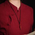 Buddha Stones Chinese Zodiac Natal Buddha Natural Cinnabar Amulet Keep Away Evil Spirits Necklace Pendant Necklaces & Pendants BS 13