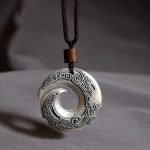 Buddha Stones One's Luck Improves Design Pattern Copper Luck Necklace Pendant Necklaces & Pendants BS Copper