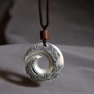 Buddha Stones One's Luck Improves Design Pattern Copper Luck Necklace Pendant Necklaces & Pendants BS Copper