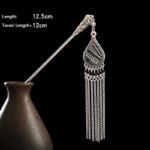 Buddha Stones Water Drop Lily of the Valley Flowers Tassels Confidence Hairpin Hairpin BS 4