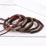Buddha Stones Wrap Hemp Cords Wood Beads Leather Bracelet Bracelet BS 5