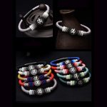 Buddha Stones Buddha Character Ebony Handcrafted Rope Bracelet Bracelet BS 22