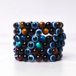 Buddha Stones Evil Eye Hematite Tiger Eye Protection Beaded Bracelet Bracelet BS 3