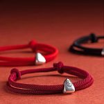 Buddha Stones 925 Sterling Silver Fu Character Blessing Handmade Braided Bracelet Bracelet BS 16