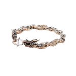 Buddha Stones 925 Sterling Silver Dragon Luck Protection Bracelet Bracelet Bangle BS 6