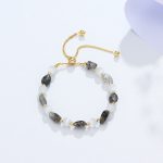 Buddha Stones Amethyst Pink Crystal Black Rutilated Quartz Spiritual Awareness Bracelet Bracelet BS Black Rutilated Quartz(Luck♥Success)