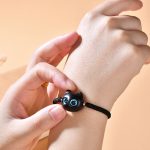 Buddha Stones Ebony Wood Cat Head Pattern Peace King Kong Knot Braided Bracelet Bracelet BS 18