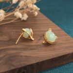 Buddha Stones FengShui Jade Luck Earrings Earrings BS 2