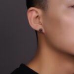Buddha Stones 925 Sterling Silver Natural Amber Dragon Success Protection Stud Earring Earrings BS 2