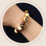 Buddha Stones Natural Bodhi Seed Sandalwood Lucky Cute Cat Head Paw Claw Peace Bracelet Bracelet BS 10