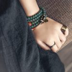 Buddha Stones 108 Mala Beads Bodhi Seed Dzi Bead Wisdom Bracelet Bracelet Mala BS 8
