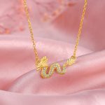 Buddha Stones 925 Sterling Silver Year Of The Dragon Auspicious Golden Dragon Luck Chain Necklace Pendant Necklaces & Pendants BS 5