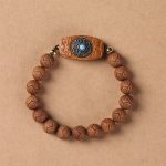 Buddha Stones Green Sandalwood Ebony Wood Sandalwood Om Mani Padme Hum Soothing Bracelet Bracelet BS Sandalwood(Protection♥Calm)