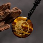 Buddha Stones Various Crystal Amethyst Tiger Eye Green Aventurine Yin Yang Spiritual Necklace Pendant Necklaces & Pendants BS Tiger Eye