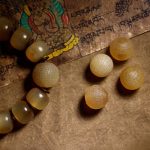 Buddha Stones Handmade Tibetan Sheep Horn Om Mani Padme Hum Auspiciousness Bracelet Bracelet BS 15