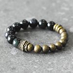 Buddha Stones Rainbow Obsidian Copper Bead Positive Transformation Bracelet Bracelet BS 1