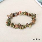 Natural Irregular Shape Crystal Stone Warmth Soothing Bracelet Bracelet BS Unakite