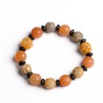 Buddha Stones Golden Silk Jade Lotus Wealth Luck Bracelet Bracelet BS 12mm