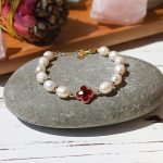 Buddha Stones Pearl Four Leaf Clover Wealth Chain Bracelet Bracelet BS 1