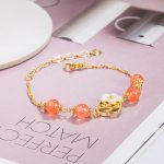 Buddha Stones Red Agate Tridacna Stone Flower Confidence Bracelet Bracelet BS 4