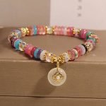 Buddha Stones Various Crystal Peace Buckle Auspicious Bracelet Bracelet BS Crystal Peace Buckle(Wrist Circumference: 14-17cm)