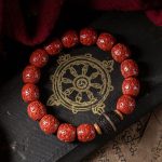 Buddha Stones Natural Cinnabar Ebony Calm Blessing Bracelet Bracelet BS 10